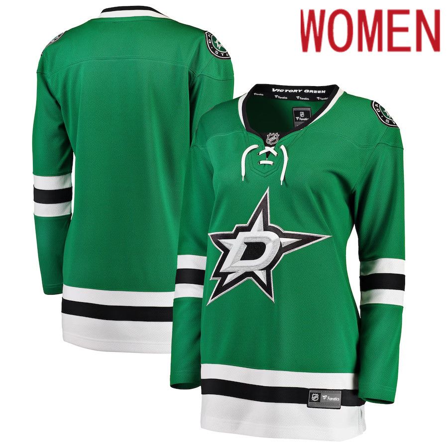 Women Dallas Stars Fanatics Branded Green Breakaway Home NHL Jersey->women nhl jersey->Women Jersey